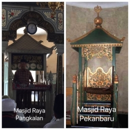 Image: Mimbar kembar Masjid Raya Pangkalan Koto Baru dan Masjid Raya Pasar Bawah Pekanbaru (File by Merza Gamal)