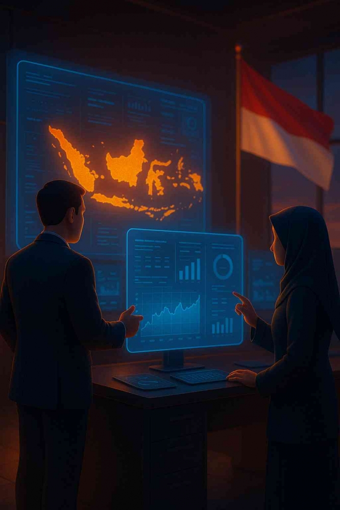 Ilutrasi Reshuffle Kabinet ChatGPT5 Prompt By Jody Aryono