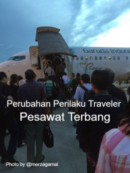 Image: Perubahan perilaku treveler pesawat terbang (Photo by Merza Gamal)